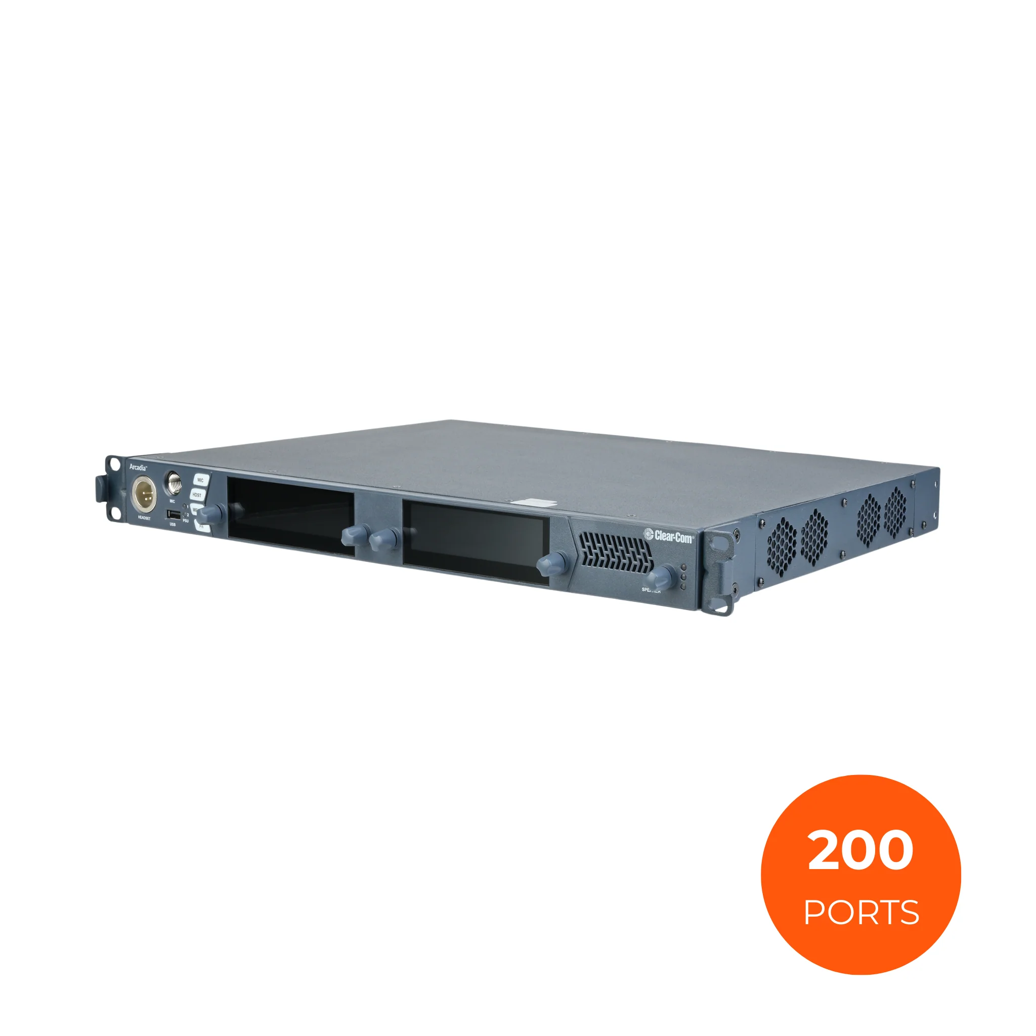 Clear-Com Arcadia Central Station: (200) Licensed Ports, 1RU, 5 pin XLR-M HS