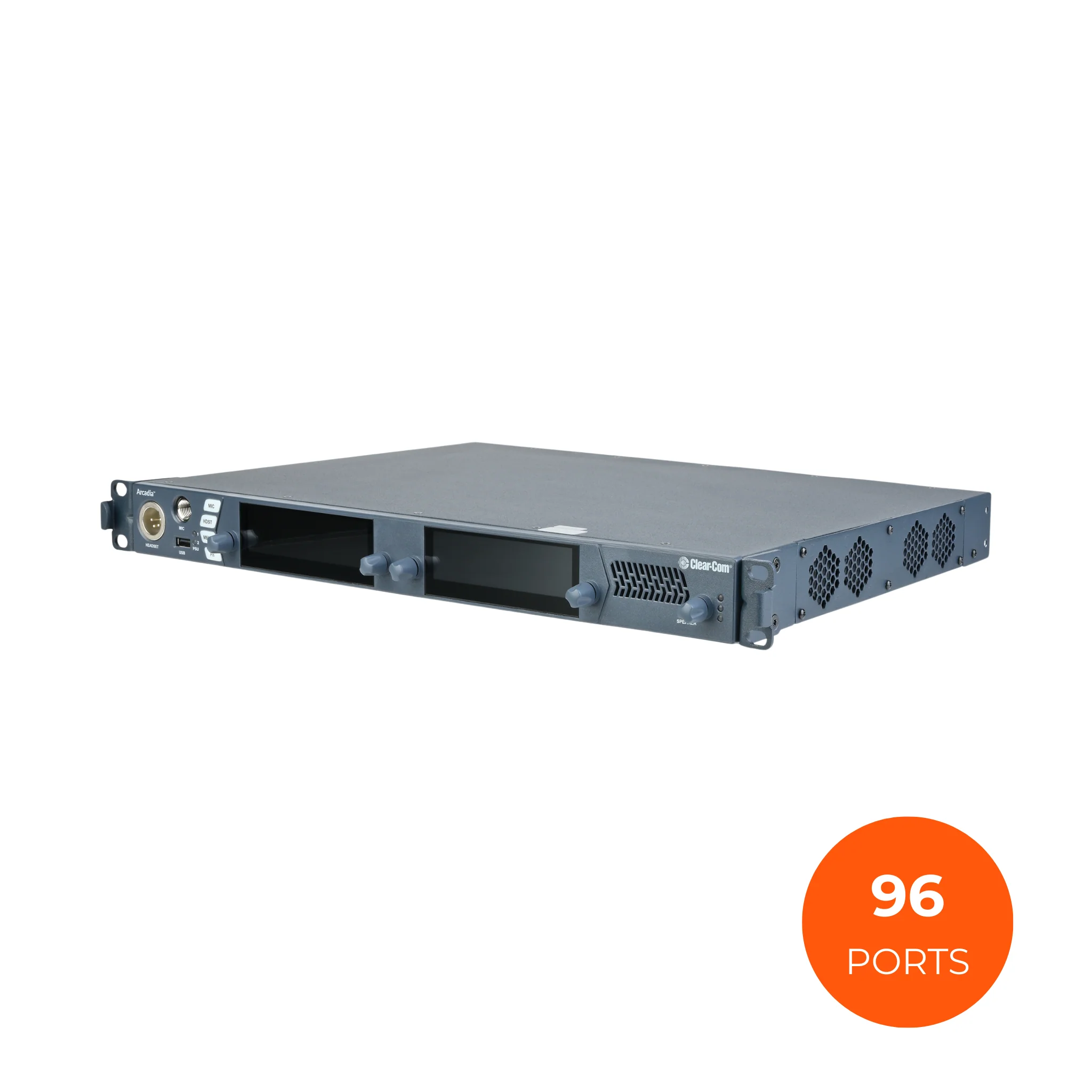 Clear-Com Arcadia Central Station: (96) Licensed Ports, 1RU, 5 pin XLR-M HS