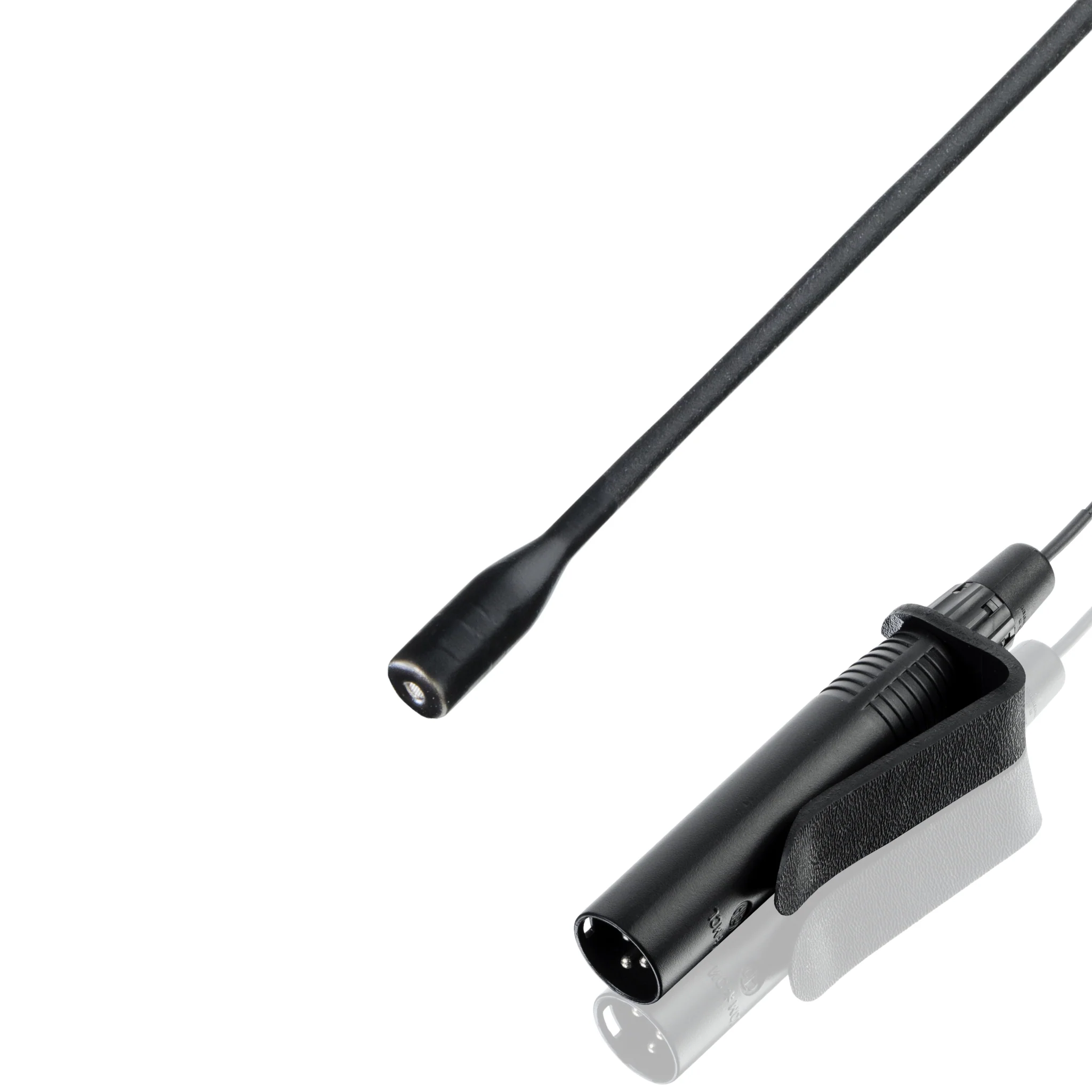 Countryman B6 (miniature round) microphone, phantom powered to XLR, standard gain, black