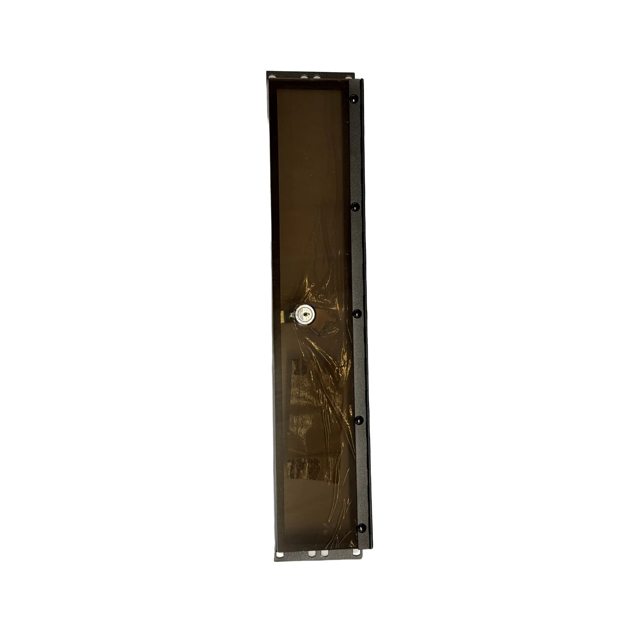 K&M 49332 Plexiglass security panel; 2RU, smoked-grey - Image 2