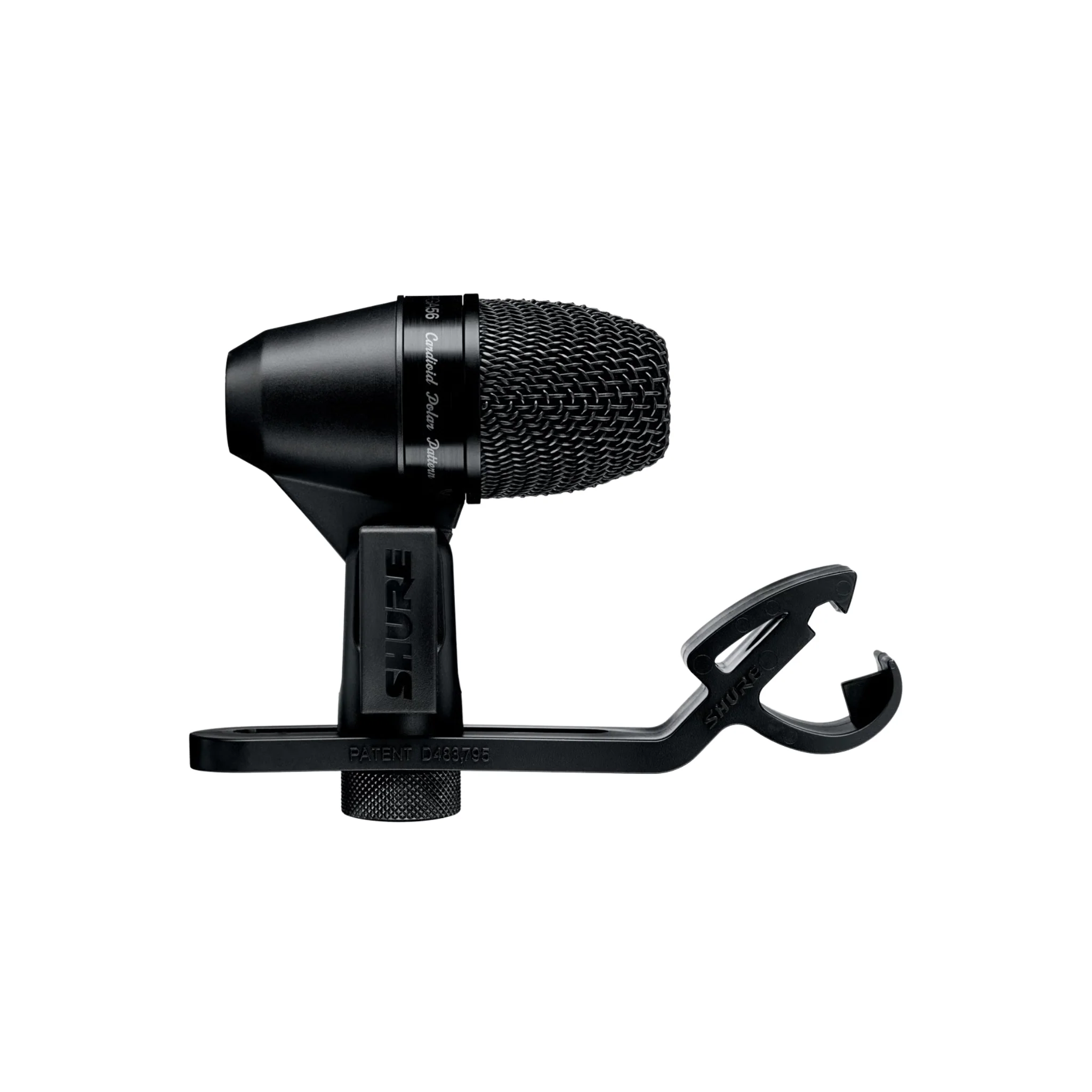 Shure cardioid swivel-mount dynamic snare / tom microphone – AP56DM Drum Mount, XLR-XLR cable
