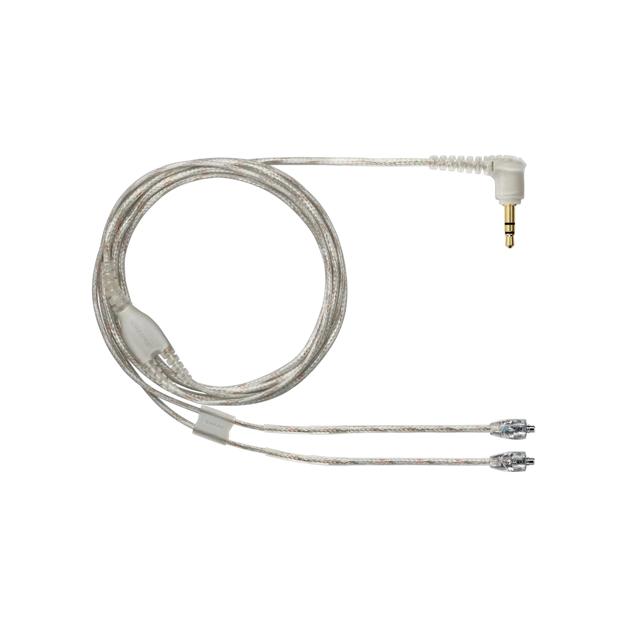 Shure Earphone Replacement Cable 46" with silver coloured nickel plated MMCX (Clear)