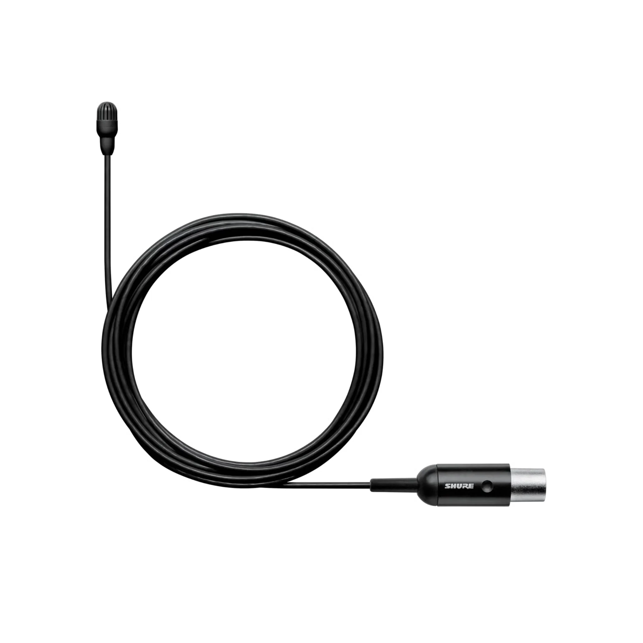 Shure Omnidirectional Condenser Microphone  (Low-sens) with 1.6mm cable & MTQG connector (Black)