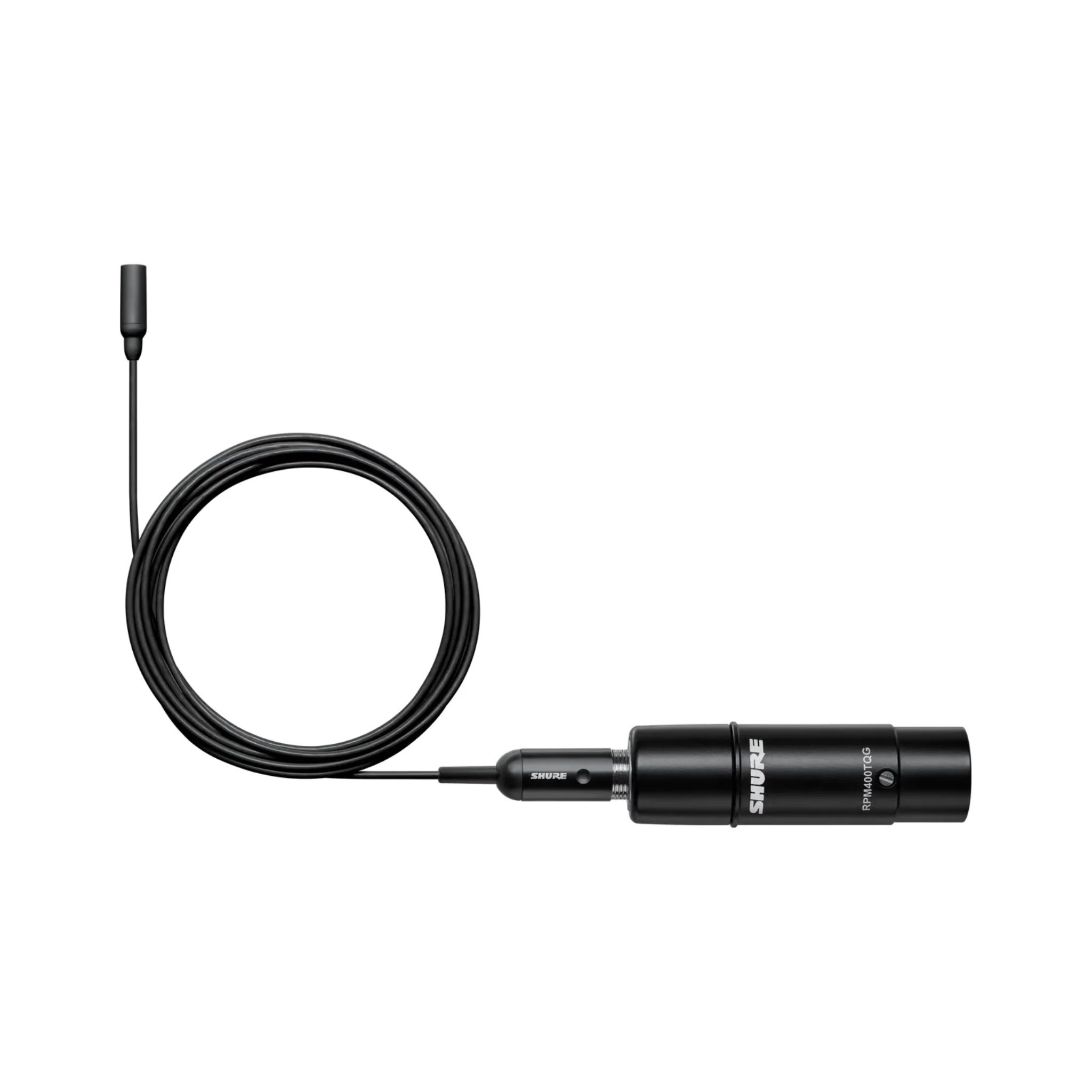 Shure Omnidirectional Condenser Microphone (Low-sens) with 1.6mm cable & XLR connector (Black)